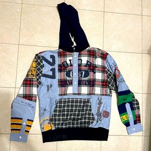 Classic fit size medium oxford hooded dress shirt